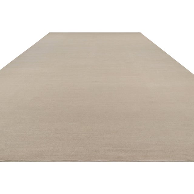 2010s Rug & Kilim’s Oversized Contemporary Textural Solid Rug in Cream and White Tones For Sale - Image 5 of 8