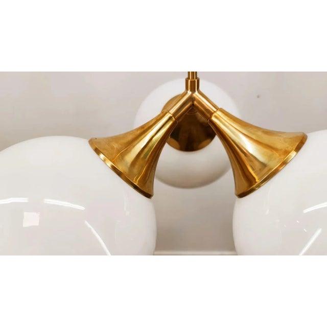 Sputnik Suspension with Glossy White Globes For Sale - Image 9 of 15