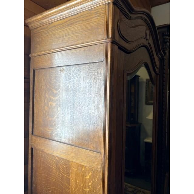 Early 20 Century Belgian Oak Single Door Armoire For Sale - Image 10 of 10