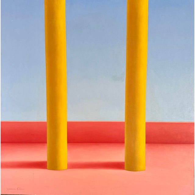 This original oil painting by Joanne Klein is a striking Art Deco masterpiece designed to make a bold statement in any...