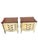 Cream Vintage French Provincial Style Pair Nightstands or End Accent Side Tables For Sale - Image 8 of 11
