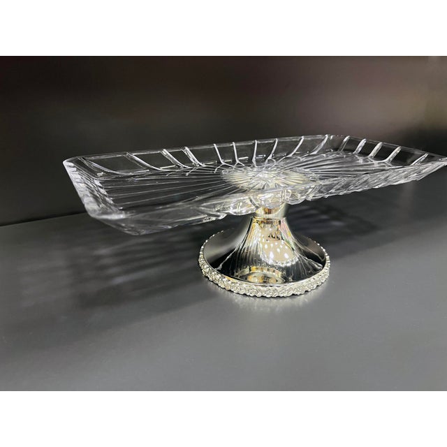 Handmade Silver Brass Pedestal Stand For Sale - Image 4 of 11