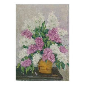 Vintage Floral Oil Painting, Still Life by Ukrainian Artist, 1974 50-35