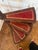 Embossed leather on each step, showing authentic age patina. Likely made around 1940. Unmarked. Petite and lightweight,...