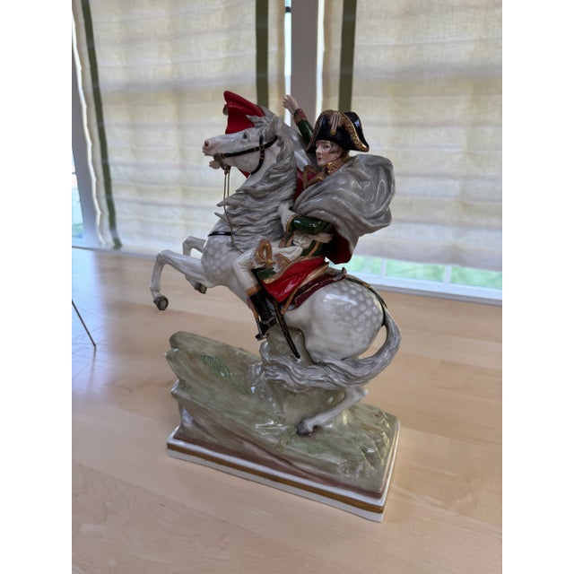 Dresden Porcelain 1910s Sitzendorf Napoleon on Horseback German For Sale - Image 4 of 5