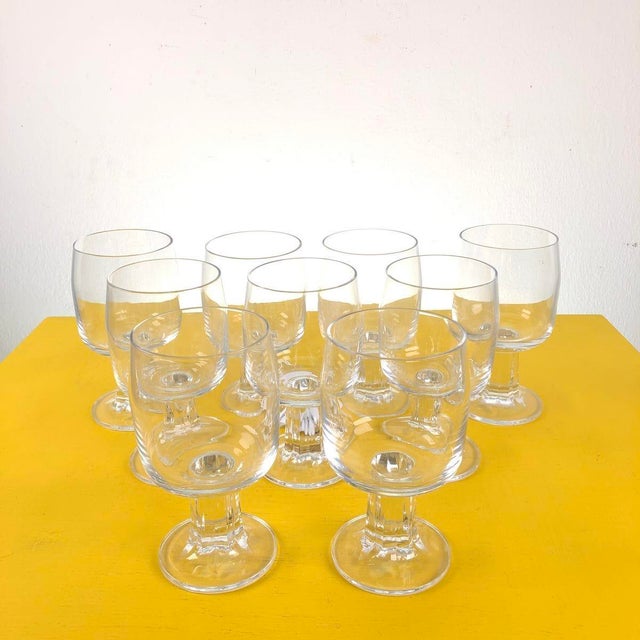 Brown Vintage Crystal Gala Glasses from Spiegelau, Set of 9 For Sale - Image 8 of 8