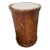 William Sonoma Home Burl Wood Drum Side Table With Marble Top For Sale