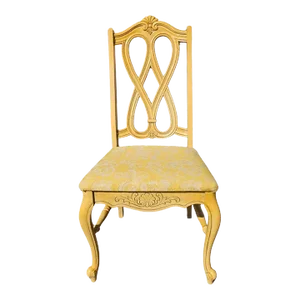 Trogdon Furniture Mid Century Painted Mahogany and Upholstered Side Chair