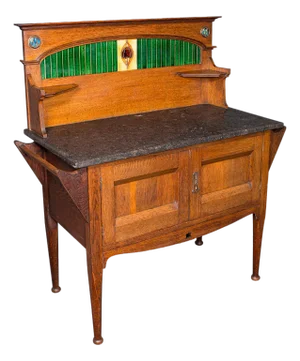 Antique Townhouse Washstand, English, Arts & Crafts, Bathroom Cabinet, Victorian