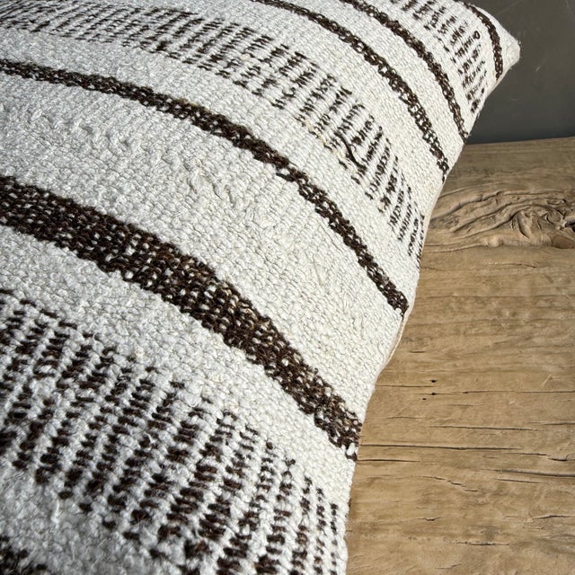 Not Yet Made - Made To Order Vintage Rug Pillow Cover With Stripes For Sale - Image 5 of 8