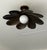 Not Yet Made - Made To Order Black Antique Brass Semi Flush Mount Light Fixture, Handmade Flower Ceiling Light For Sale - Image 5 of 18