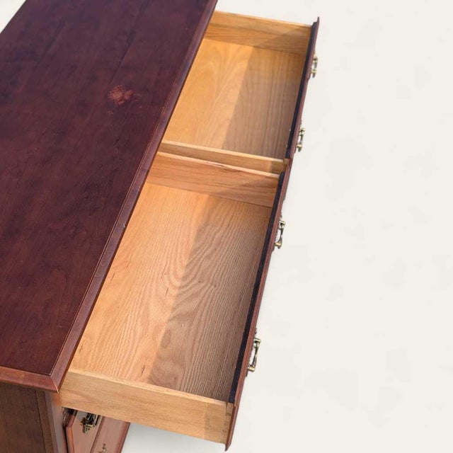 Vintage Stanley Furniture Six-Drawer Wood Lowboy Dresser For Sale - Image 13 of 18