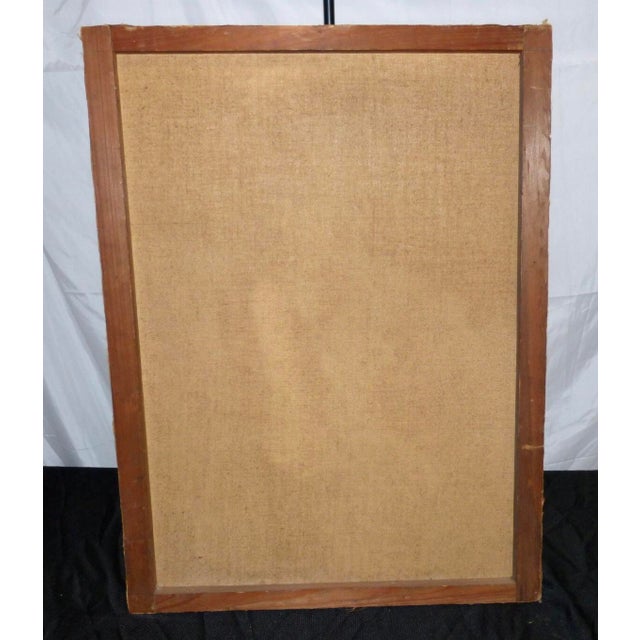 Vintage G. Kraft Oil Painting of a Woman With a Bird - Titled “Fantasy” For Sale - Image 11 of 13