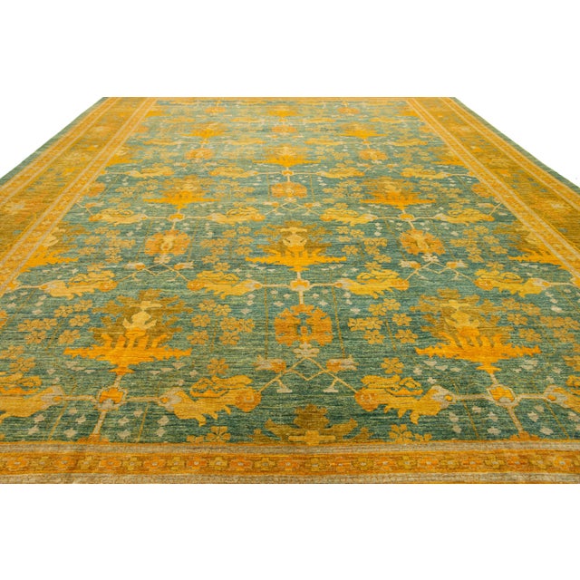 Introducing a modern classic, the Mahal-style wool rug, which makes a stunning addition to any space. This exquisite piece...