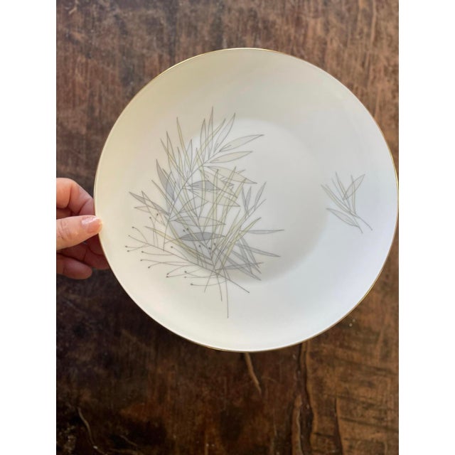 Vintage Mid-Century Modern Rosenthal 9.75” Plates in Loewry Grasses Pattern - Set of Seven (7) For Sale - Image 9 of 11