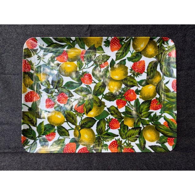 Mediterranean Vintage Italian Molded Plastic Serving Tray For Sale - Image 3 of 8