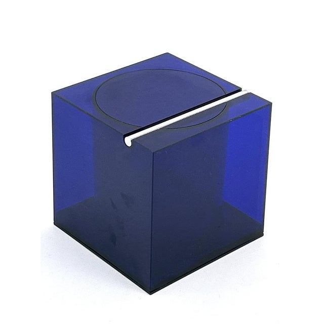 Metal Blue Acrylic Ice Bucket by Studio O.P.I. for Cini & Nils, Italy, 1970s For Sale - Image 7 of 18
