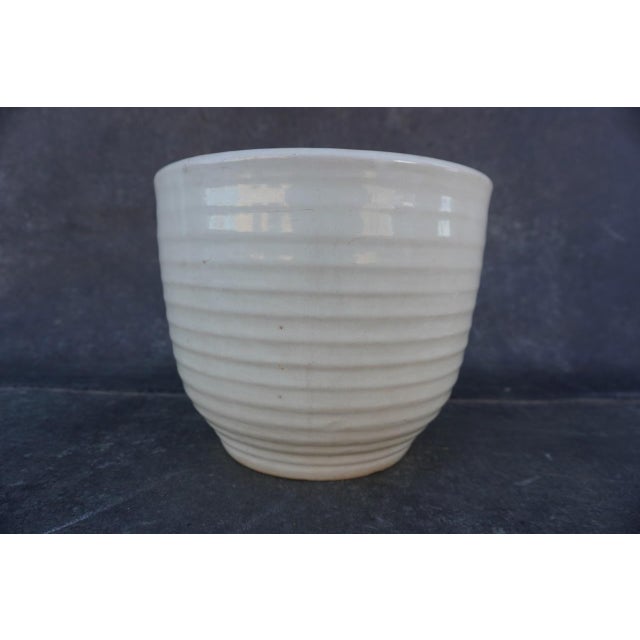 Rare White Bauer Ringware Jardinière Bowl For Sale In Los Angeles - Image 6 of 6