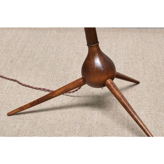 Brown Bridge Floor Lamp by Severin Hansen for Haslev Møbelsnedkeri, Denmark, 1950s For Sale - Image 8 of 13