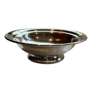 1950s Sterling Silver Footed Bowl by Dunkirk Silversmiths For Sale