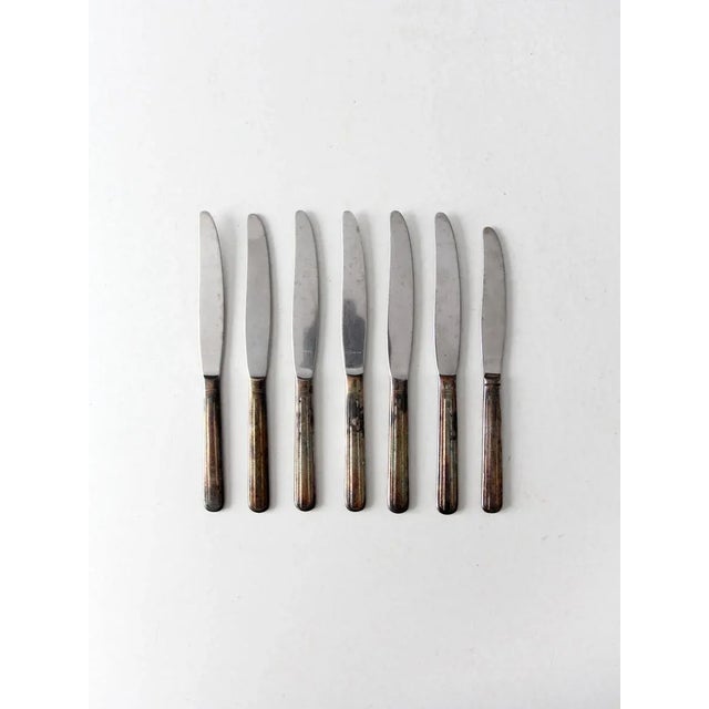 Farmhouse Vintage Stainless Steel Flatware - Set of 7 For Sale - Image 3 of 9