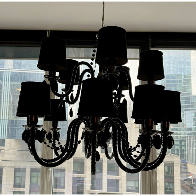 Modern Late 20th Century Murano Glass Chandelier For Sale - Image 3 of 3