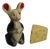 1940's Mouse and His Cheese Salt & Pepper Shakers Anthropomorphic For Sale