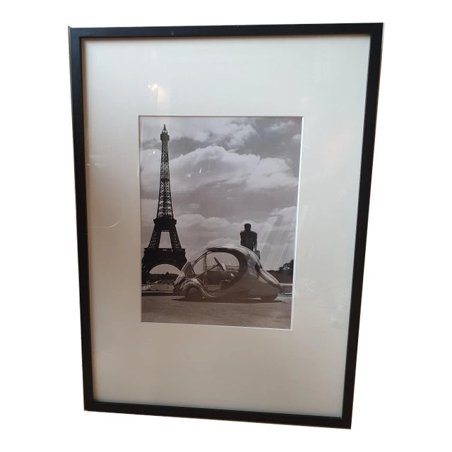 Robert Doisneau, Paul Arzens' Electric Egg in Front of the Eiffel Tower, 1980, Silver Gelatin Print For Sale