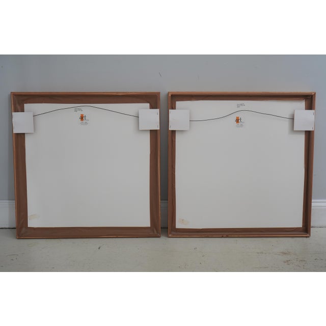 1970s Pair Parvaneh Holloway Artist Signed Framed Wall Art For Sale - Image 13 of 14