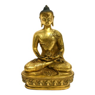 Vintage Gilt Bronze Statue Young Sakyamuni For Sale