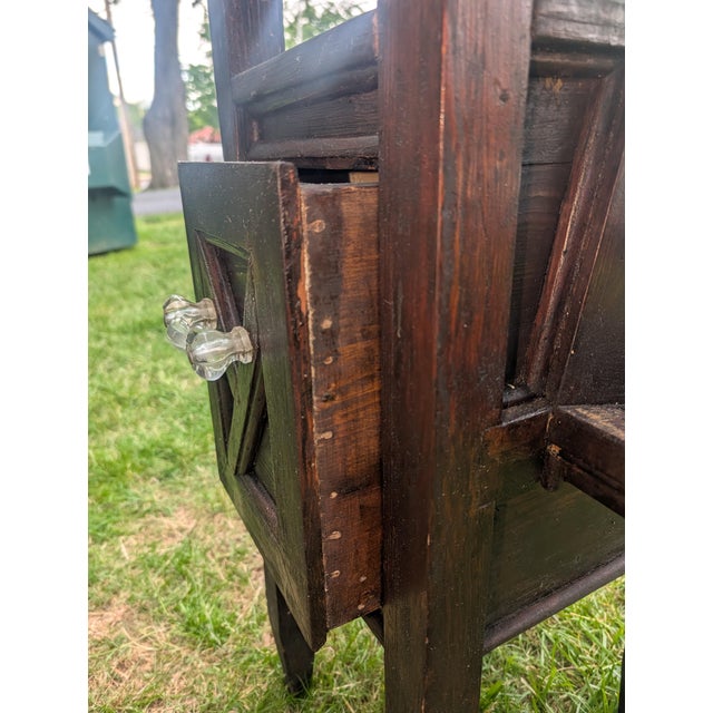 Vintage Arts & Crafts Geometric Smoking Cabinet & Pipe Rack Etagere Console For Sale - Image 18 of 18