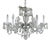Six Arm Chechoslovakian Heavy Lead Crystal Chandelier, Unmarked For Sale