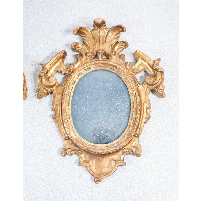 Louis XV Mirrors in Gilded Ceramic, Set of 2 For Sale - Image 3 of 18