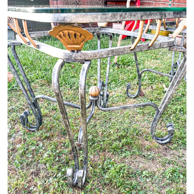Hollywood Regency style square side tables likely dating from the 1970s or 1980s. Design Details Frame: The table features...