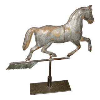 Vintage Horse on Arrow Weathervane on Stand For Sale