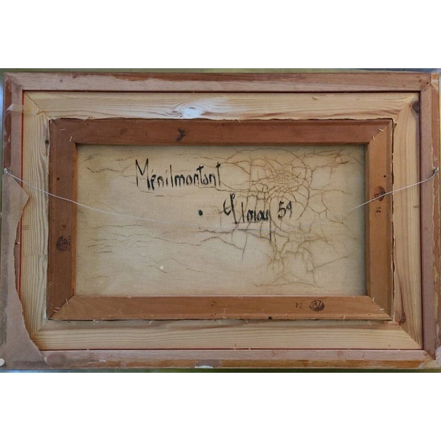 Blue Signed Maurice De Vlaminck Style 1959 French Painting of Menilmontant Paris For Sale - Image 8 of 12