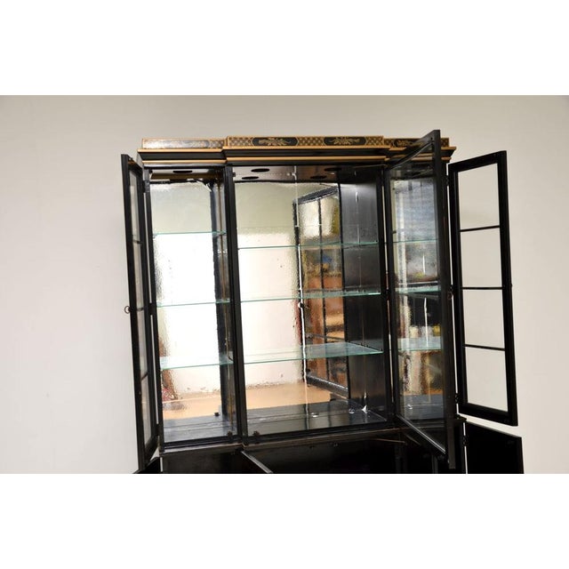 Antique Georgian Chinoiserie Breakfront Bookcase, 1960s For Sale - Image 4 of 17
