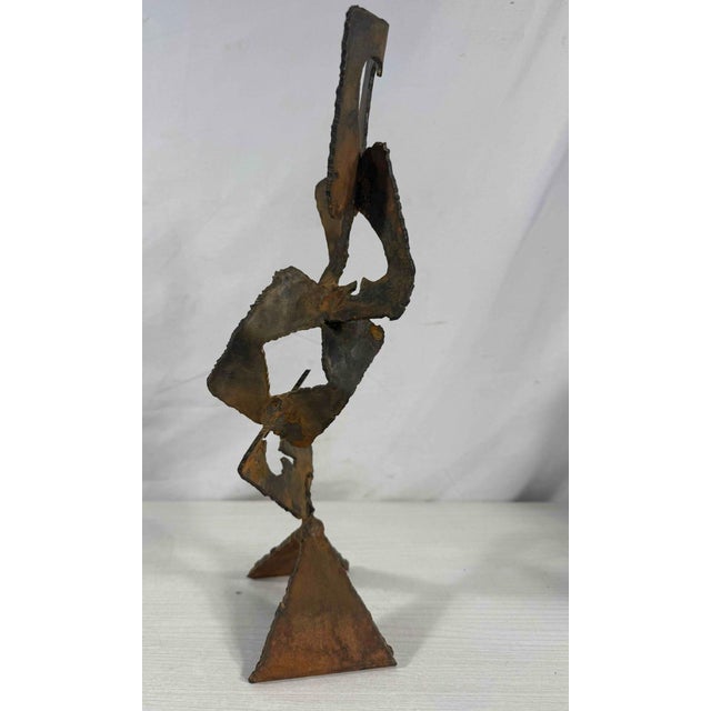 Mid-Century Modern "Falling Playing Cards"— Abstract Steel Sculpture, Herbert Simon Estate For Sale - Image 3 of 6