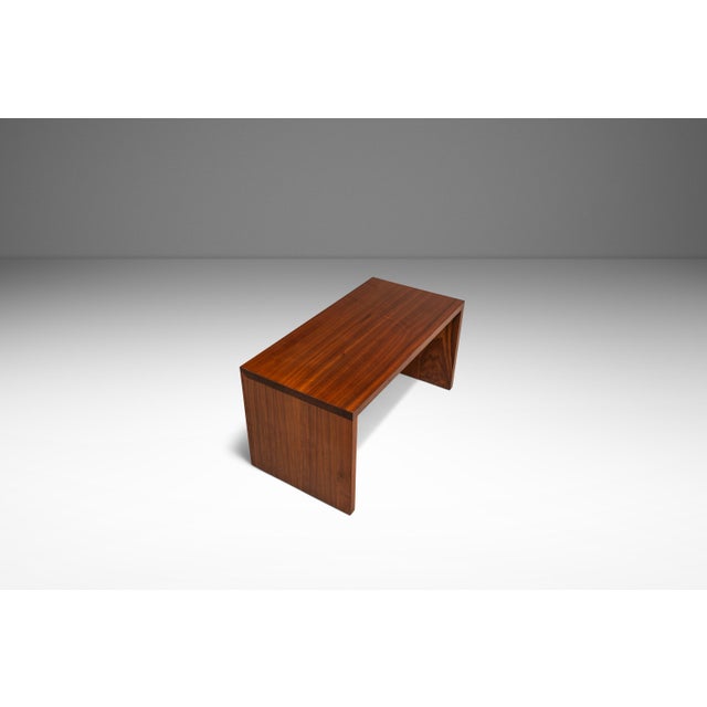 Wood Set of Two ( 2 ) Handmade Minimalist Custom-Made Studio / Gallery Benches in Walnut, Usa, C. 1980s For Sale - Image 7 of 18