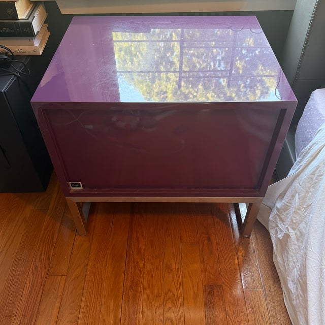 Modern Contemporary Lavander Bedside Table For Sale - Image 3 of 3