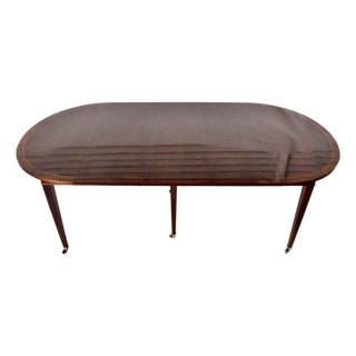 Mahogany Dining Table With Drop Leaf Option by Baker Furniture For Sale