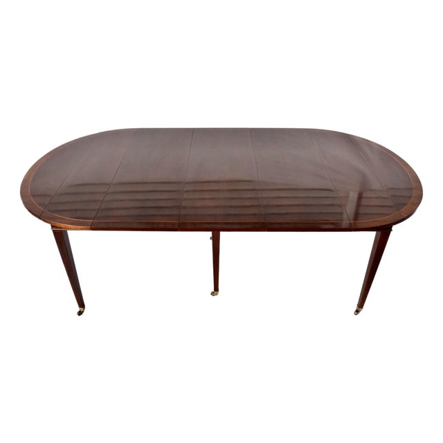 Mahogany Dining Table With Drop Leaf Option by Baker Furniture For Sale