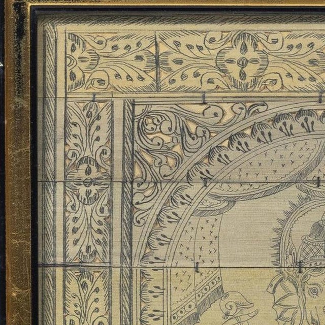Painting - Ganesha - 19th Century. 19th century India; painted on exotic wood panels. Dimensions: 27 cm x 23 cm.