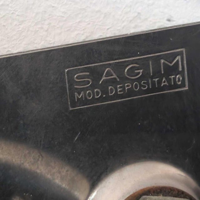 Metal Italian Sconces Curved Steel Wall Lights by Edera Radici for SAGIM, 1970s, Set of 2 For Sale - Image 7 of 8