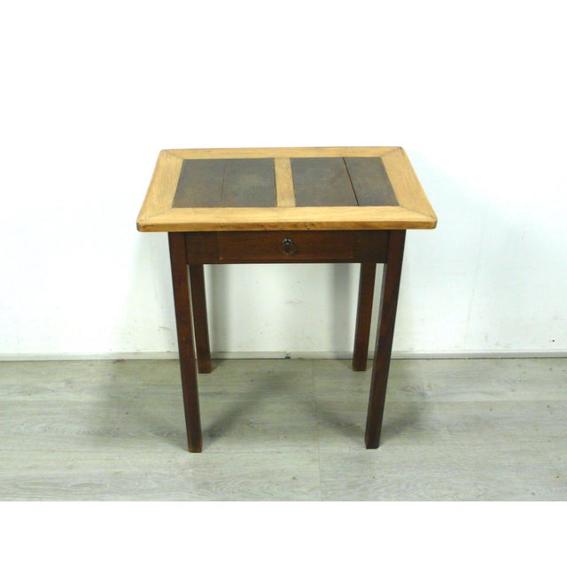 Antique Wooden Side Table with Drawer, 1900s For Sale - Image 3 of 8