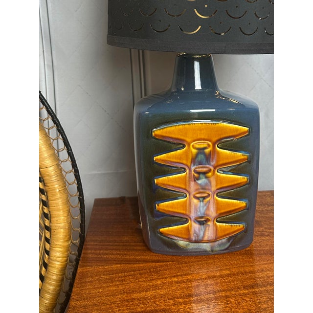 Vintage Danish Ceramic Table Lamp by Einar Johansen for Søholm, 1960s For Sale - Image 10 of 12