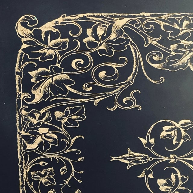Late 20th Century Late 20th Century Black & Gold Tole Tray For Sale - Image 5 of 11