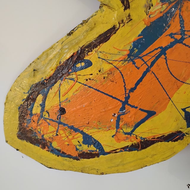 Yellow Original Mary L. Proctor Sheet Metal Cutout "Grace Butterfly" For Sale - Image 8 of 17