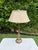 Chinoiserie Vintage Frederick Cooper Torchère-Style Brass Table Lamp With Original Shade For Sale - Image 3 of 12