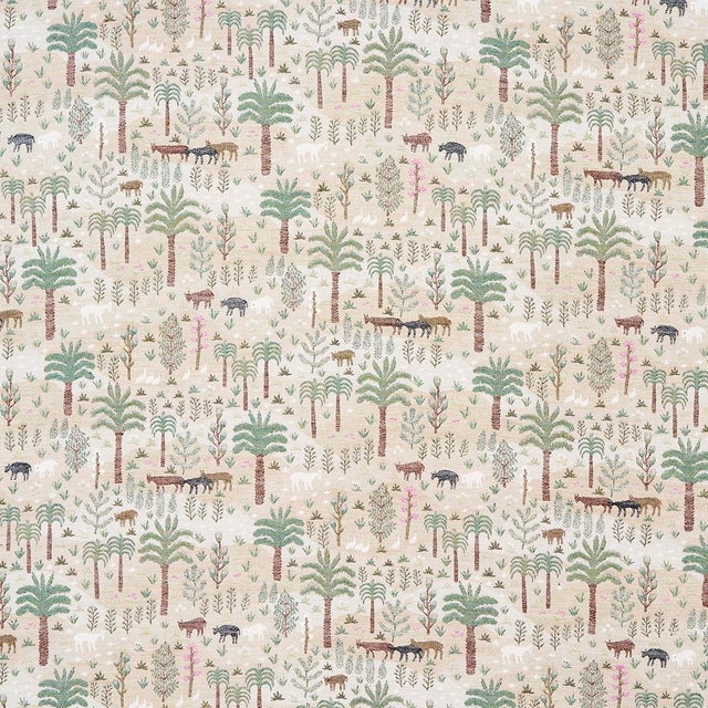 Schumacher Sample - Schumacher Las Colinas Scenic Tapestry Fabric, Natural For Sale - Image 4 of 4